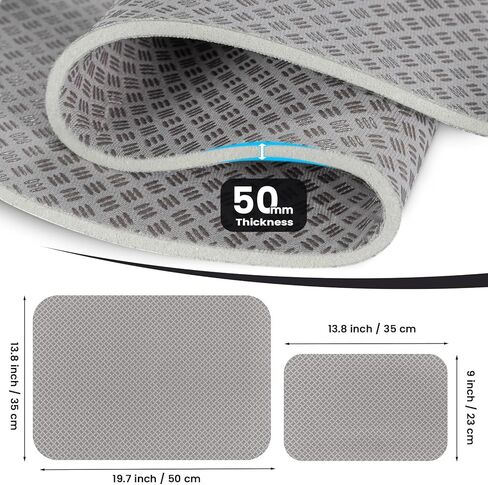 ترقية 2 أحجام حصيرة كاتبة لآلة الخياطة ، وسادة مزدوجة الجوانب غير المنزلق لدواسة قدم آلة الخياطة ، حصيرة آلة الخياطة تقلل من الاهتزاز وحركة التطريز على خياطة اللحف ، 20 "x14" و 14 "x9" - أسود in Kuwait