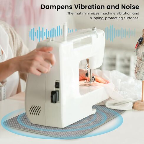 ترقية 2 أحجام حصيرة كاتبة لآلة الخياطة ، وسادة مزدوجة الجوانب غير المنزلق لدواسة قدم آلة الخياطة ، حصيرة آلة الخياطة تقلل من الاهتزاز وحركة التطريز على خياطة اللحف ، 20 "x14" و 14 "x9" - أسود in Kuwait