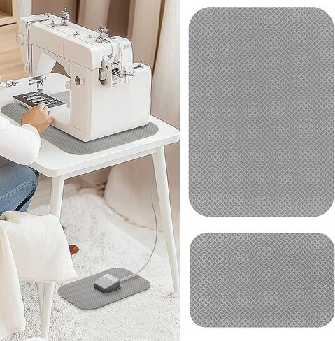 ترقية 2 أحجام حصيرة كاتبة لآلة الخياطة ، وسادة مزدوجة الجوانب غير المنزلق لدواسة قدم آلة الخياطة ، حصيرة آلة الخياطة تقلل من الاهتزاز وحركة التطريز على خياطة اللحف ، 20 "x14" و 14 "x9" - أسود in Kuwait