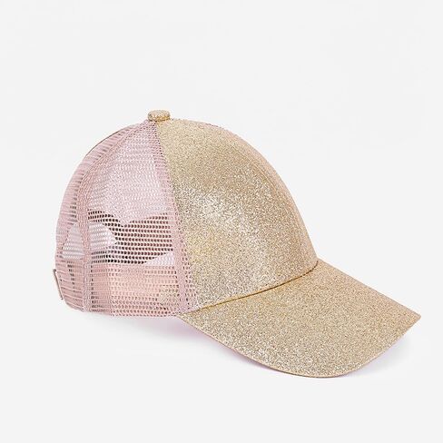 Ponycap Messy High Bun Ponytail Hat Adjustable Glitter Mesh Trucker Hat Baseball Hat in Kuwait