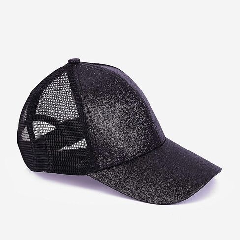 Ponycap Messy High Bun Ponytail Hat Adjustable Glitter Mesh Trucker Hat Baseball Hat in Kuwait