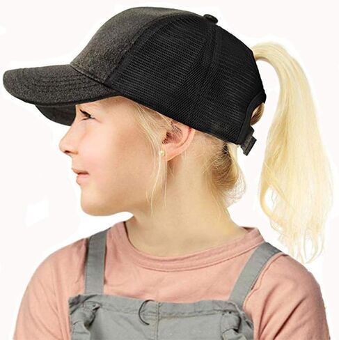 Ponycap Messy High Bun Ponytail Hat Adjustable Glitter Mesh Trucker Hat Baseball Hat in Kuwait