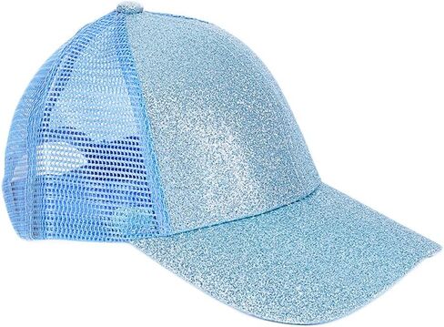 Ponycap Messy High Bun Ponytail Hat Adjustable Glitter Mesh Trucker Hat Baseball Hat in Kuwait