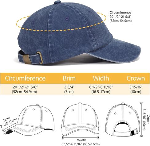 Kids Baseball Cap-Adjustable Vintage Washed Cotton Golf Hat for Boys & Girls in Kuwait