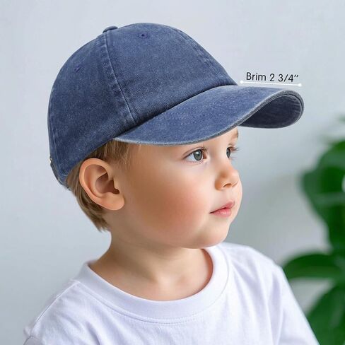 Kids Baseball Cap-Adjustable Vintage Washed Cotton Golf Hat for Boys & Girls in Kuwait