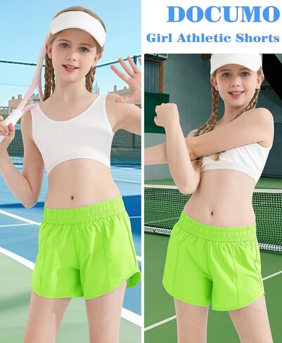 شورتات رياضية Documo Girl مع جيوب Zipper Zipper Quaret in Kuwait