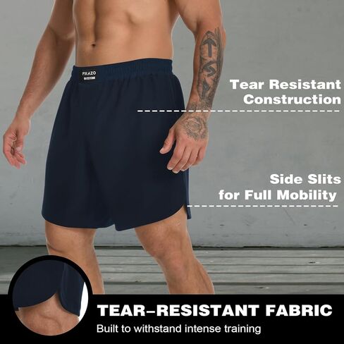 MMA Shorts Men - No GI BJJ Shorts for Muay Thai ، الملاكمة ، القتال ， التدريب على المصارعة والتدريب القتالي in Kuwait