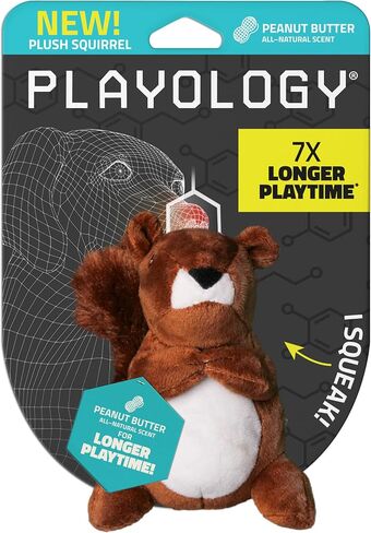 Playology Plush Dog Bundle | ألعاب محشوة ومعطر للكلاب الصغيرة | زبدة الفول السوداني السنجاب والربع الحلو الراكون in Kuwait