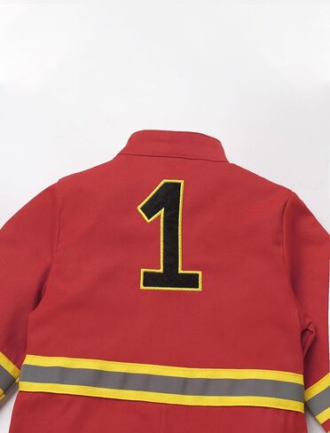 IMEKIS Baby 1st Birthday Outfit Boy Girl Long Sleeve Jumpsuit Firefighter Astronaut Halloween Cake Smash Photo Shoot in Kuwait