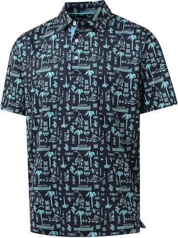 M Maelreg Boys Polo Shirt Shirt Shirt Sleeve Performance Dry Fit Stretch Function Print Print Active Casual Collared Dorts for Boy in Kuwait