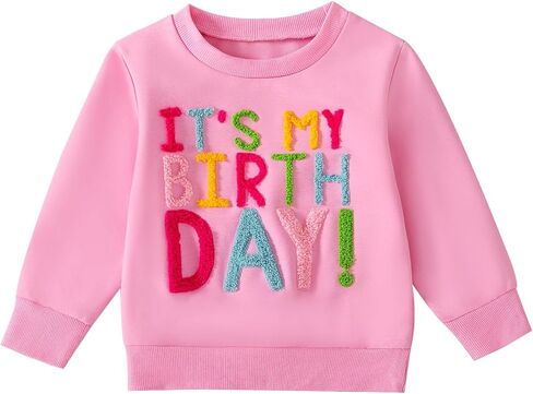 Toddler Fall Outfit Birthday Girl Print Sweatshirt Top Crewneck Pullovers Shirt Little Princess Birthday Clothes in Kuwait