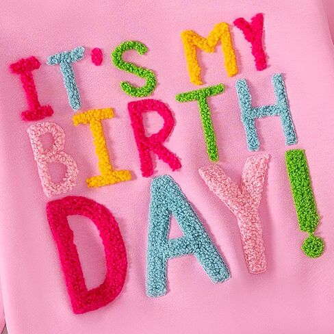 Toddler Fall Outfit Birthday Girl Print Sweatshirt Top Crewneck Pullovers Shirt Little Princess Birthday Clothes in Kuwait