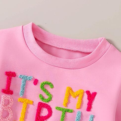 Toddler Fall Outfit Birthday Girl Print Sweatshirt Top Crewneck Pullovers Shirt Little Princess Birthday Clothes in Kuwait
