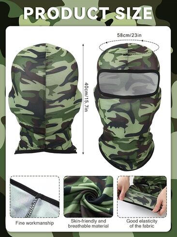 9 قطع قناع التزلج للرجال Balaclava Face Mask Mask Summer Face Mask Balaclava قناع الوجه الكامل in Kuwait