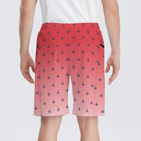 Mens Swim Trunks with Compression Liner 9 Inch Swimming Trunks Board Shorts with Zipper Pockets in Saudi Arabia