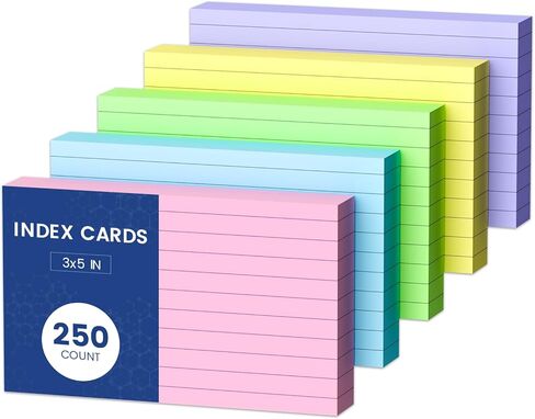 Green Index Cards 3x5, 250 Count Notecards 3x5 Lined, 3 x 5 Index Cards Ruled Flash Cards for Studying, 3 x 5 Index Note Cards Flash Paper Bulk Study Cards Index Card for Learning Taking Notes to-Do in Kuwait