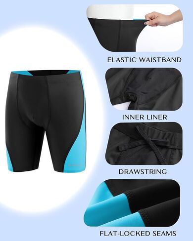 Blueleaf Boys' Swim Jammers Youth Competitive Swim Racing Team Swimsuits Athletic Quick Dry Swimming Shorts UPF 50+ in Saudi Arabia