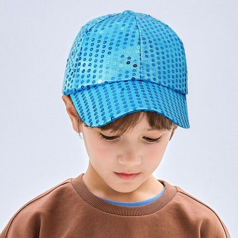 Sequins Baseball Cap Glitter Hat for Boy Girls Shiny Hip Hop Hat in Kuwait