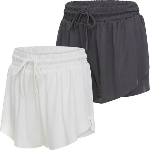 Ultra Performance Girl's Butterfly Short's 2 Pack Girls Athletic Short Basketball Soccer Flowy Active Shorts for Girls in Saudi Arabia