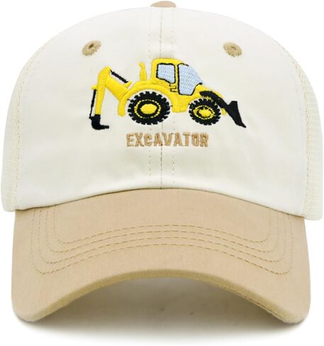 Kids Trucker Hat for Boys Girls Ages 4-10, UPF 50+ Protection Mesh Back Embroidered Baseball Cap in Kuwait