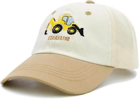 Kids Trucker Hat for Boys Girls Ages 4-10, UPF 50+ Protection Mesh Back Embroidered Baseball Cap in Kuwait