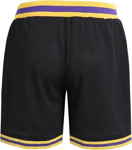Pullonsy Basketball Athletic Mesh Shorts with Zip Pockets for Men, Running Workout Gym Sports 7 Inche Inseam in Kuwait