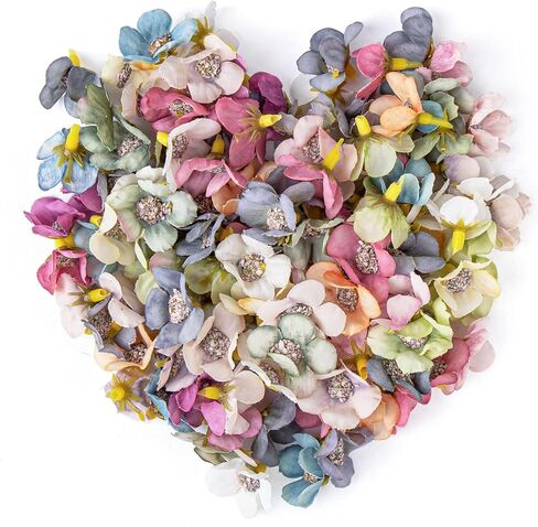 Framendino, 150 Pack Small Fake Flowers for Crafts Multicolor Mini Silk Daisy Flower Heads Wedding Home Decor DIY Scrapbooking Garland Wreath Making in Kuwait