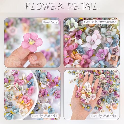 Framendino, 150 Pack Small Fake Flowers for Crafts Multicolor Mini Silk Daisy Flower Heads Wedding Home Decor DIY Scrapbooking Garland Wreath Making in Kuwait
