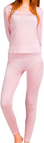 Grenasasilk Womens الحرير الطويل ملعب ملعب داخلي طويل Johns الحرير الحرير الحراري يضع طبقة قاعدة الطقس البارد طبقة قاعدة الطقس البارد in Kuwait