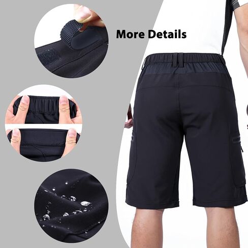 Ally Mens Mountain Bike Shorts 4D Padded Baggy Bicycle Cycling Biking Bike Shorts Lightweight Loose-fit in Saudi Arabia