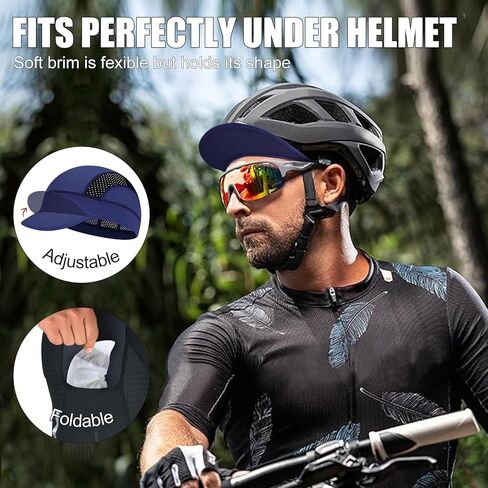 XXL Cooling Cycling Cap Skull Caps Under Helmet Mesh Hats with Sun Visor for Big Head Bike Hard Hat Liner for Men in Kuwait