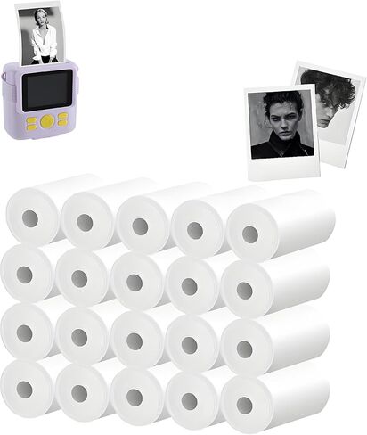 10 لفات من ورق الكاميرا الفوري للأطفال ، فلينفو HD ، إعادة ملء ورق الطباعة الحرارية للطابعة المصغرة والكاميرات الفورية ، الإبداعية ، الآمنة وغير السامة ، غير اللطيفة ، مثالية للمرح DIY in Kuwait