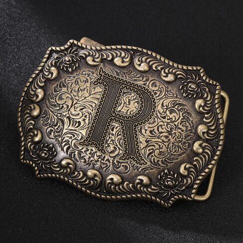 Btilasif Belt Buckles Men Western Cowboy Initial Letters ABCDJMR Mens Texas Rodeo Belt Buckle for Boys Girls in Saudi Arabia