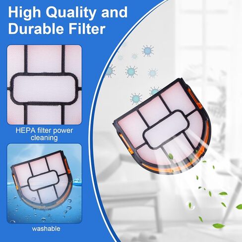 فرشاة بديلة وفلتر HEPA لـ Dreame H12 Pro، H12 Dual، H13 Pro ملحقات المكنسة الكهربائية الرطبة والجافة اللاسلكية، 2 بكرة فرشاة + 2 مرشحات HEPA + 1 فرشاة تنظيف in Kuwait