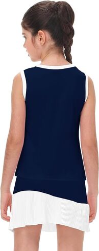 Remimi Girls Tennis Dress Frite Guite Aldfit Olcyfeless Opering Tank Top and Sport Skirt مجموعة من 4 إلى 12 عامًا in Kuwait