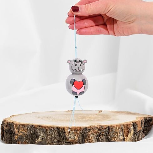 WYN Cute Animal Charm Keychain – Handcrafted Wooden Keychain for Women, Men & Kids – Unique Bag Charm, Gift or Car Decoration in Saudi Arabia