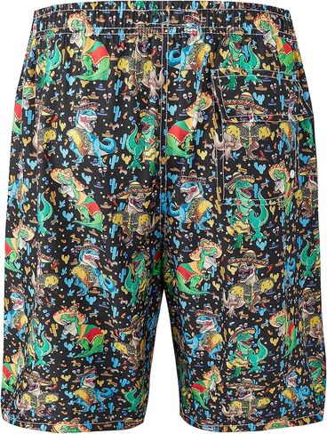 Mens Swim Trunks 9 Inch Inseam Stretch Board Shorts Built-in Quick Dry Swimwear Bathing Suits with Compression Liner in Kuwait