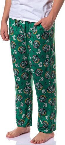 Harry Potter Hogwarts House Crest Pjs Men's في جميع أنحاء سراويل Pajama المطبوعة - Gryffindor Slytherin Hufflepuff Ravenclaw in Kuwait