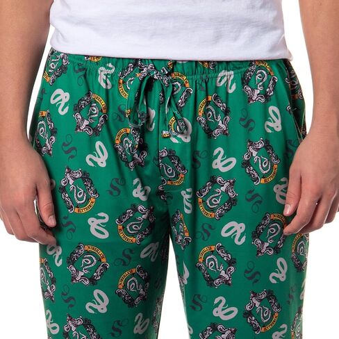 Harry Potter Hogwarts House Crest Pjs Men's في جميع أنحاء سراويل Pajama المطبوعة - Gryffindor Slytherin Hufflepuff Ravenclaw in Kuwait