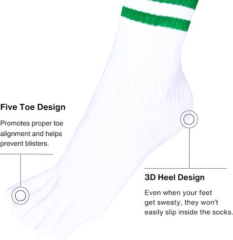 Toe Socks Crew Men and Women Athletic Running Premium Cotton Five Finger Socks Barefoot Socks Quarter in Saudi Arabia