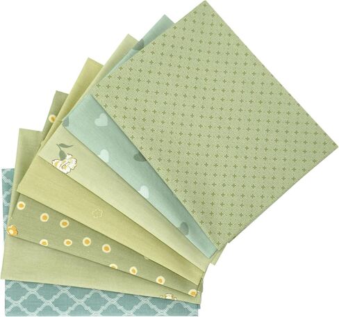 7 Pcs Fat Quarters Fabric Bundles Quilting Fabric Bundle Patchwork for Sewing Quilting and Crafting (Blue) in Kuwait