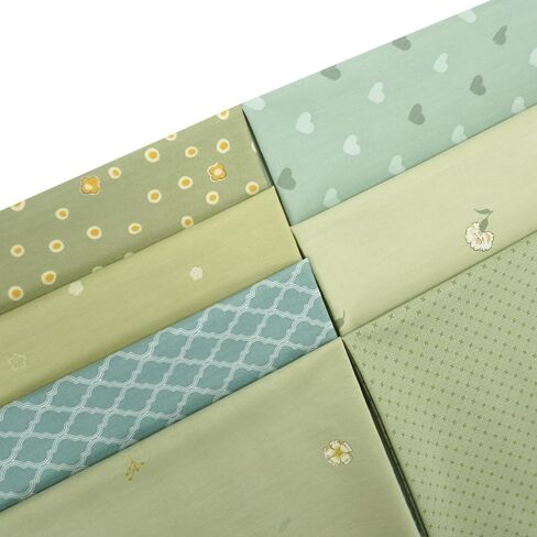 7 Pcs Fat Quarters Fabric Bundles Quilting Fabric Bundle Patchwork for Sewing Quilting and Crafting (Blue) in Kuwait