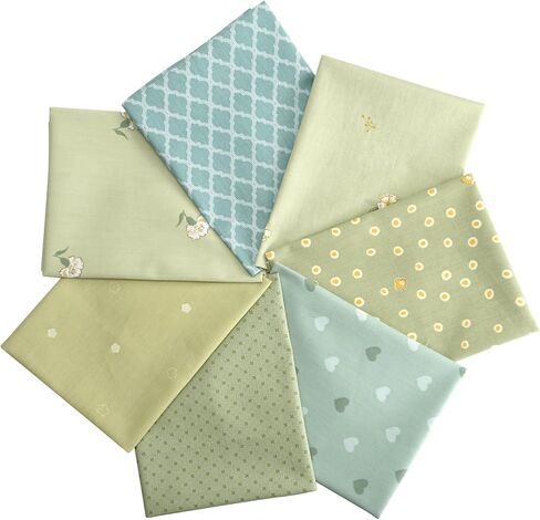 7 Pcs Fat Quarters Fabric Bundles Quilting Fabric Bundle Patchwork for Sewing Quilting and Crafting (Blue) in Kuwait