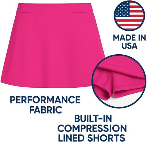 Beat Street Girls Active Skirt - 3 Pack Athletic Skort مع شورتات بطانة مدمجة للتنس ، الجولف ، الجري - مصنوع في الولايات المتحدة الأمريكية in Kuwait