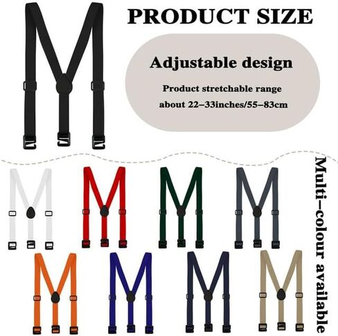 Suspenders Men,Men's Suspenders,Mens Suspender for Jeans,Suspender for Men Women for Dress Pants Hidden in Kuwait