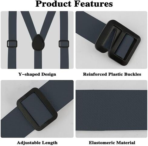Suspenders Men,Men's Suspenders,Mens Suspender for Jeans,Suspender for Men Women for Dress Pants Hidden in Kuwait
