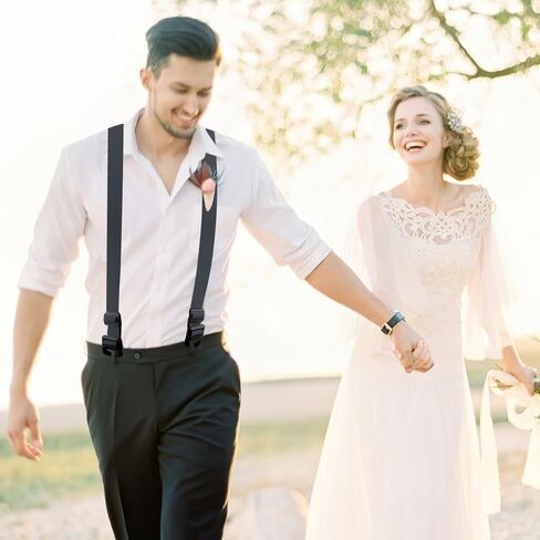 Suspenders Men,Men's Suspenders,Mens Suspender for Jeans,Suspender for Men Women for Dress Pants Hidden in Kuwait