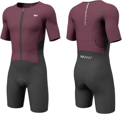 Triathlon Suits Mens,High Elasticity Breathable Quick-qrying Trisuit Race‌ Skinsuits Cycling Swimskin Bike Swim Run in Kuwait