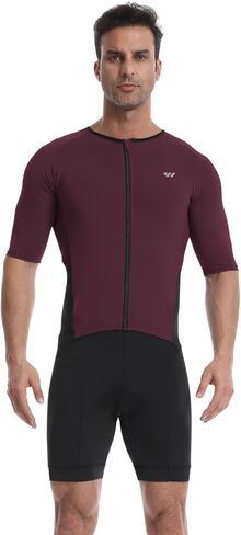 Triathlon Suits Mens,High Elasticity Breathable Quick-qrying Trisuit Race‌ Skinsuits Cycling Swimskin Bike Swim Run in Kuwait