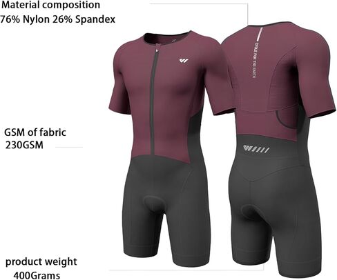 Triathlon Suits Mens,High Elasticity Breathable Quick-qrying Trisuit Race‌ Skinsuits Cycling Swimskin Bike Swim Run in Kuwait